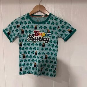 Kids Clover and Toucan Tee - Teal